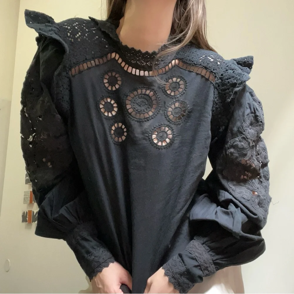 Farm Rio Eyelet Blouse - Picture 1 of 4